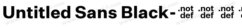 Untitled Sans Black字体转换
